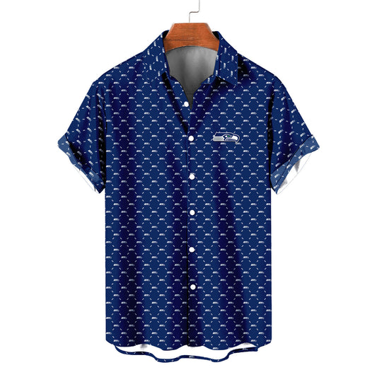 Seattle Seahawks Summer Hawaiian Shirt Logo D2 AZBTHWS000114