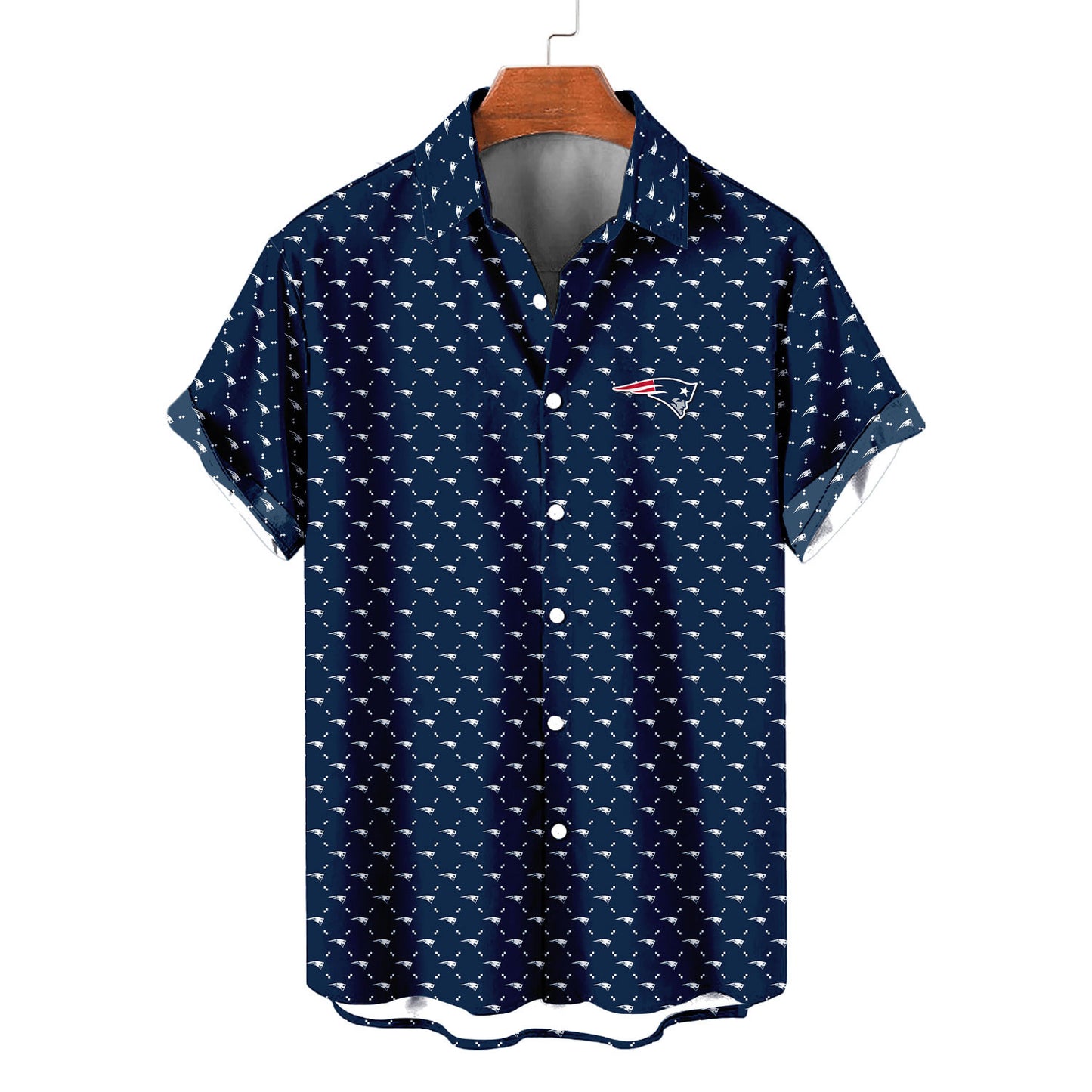 New England Patriots Summer Hawaiian Shirt Logo D2 AZBTHWS000119