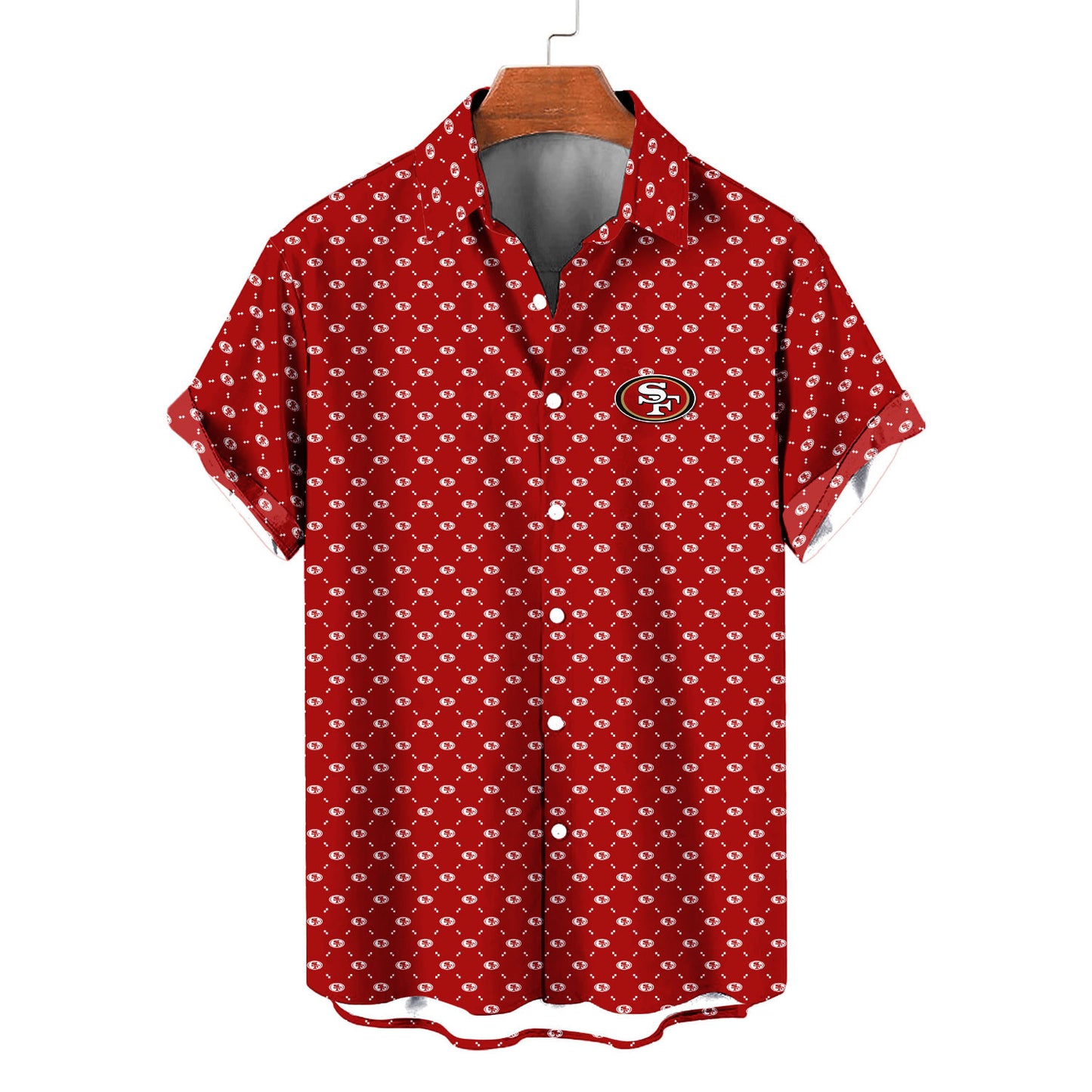 San Francisco 49ers Summer Hawaiian Shirt Logo D2 AZBTHWS000109