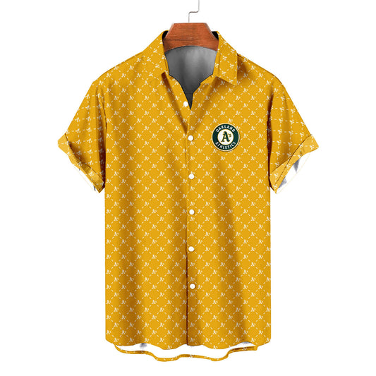 Oakland Athletics Summer Hawaiian Shirt Logo D2 AZBTHWS000140