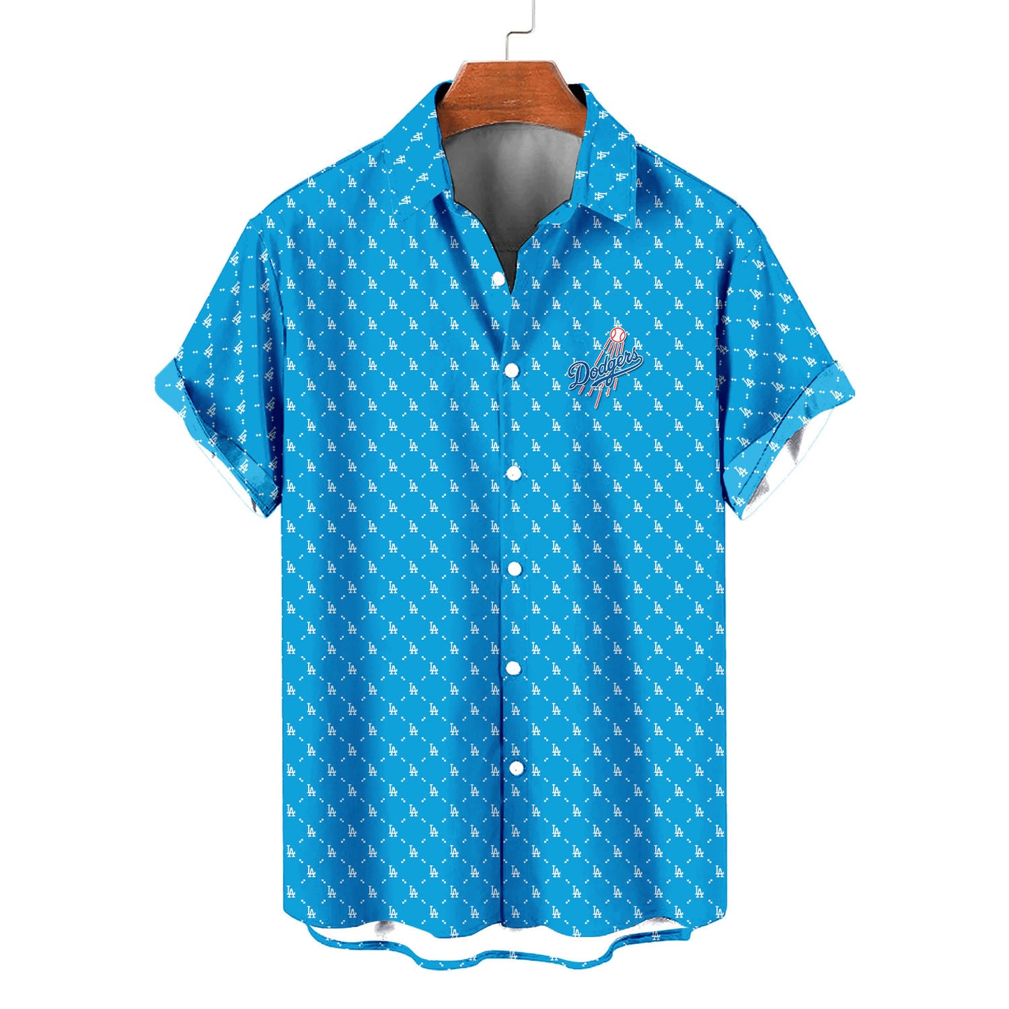 Los Angeles Dodgers Summer Hawaiian Shirt Logo D2 AZBTHWS000144