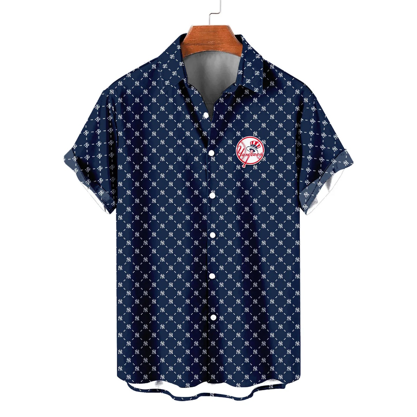 New York Yankees Summer Hawaiian Shirt Logo D2 AZBTHWS000156