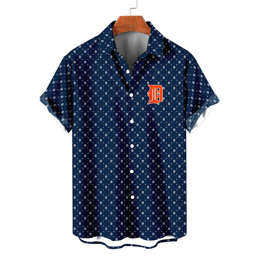 Detroit Tigers Summer Hawaiian Shirt Logo D2 AZBTHWS000147
