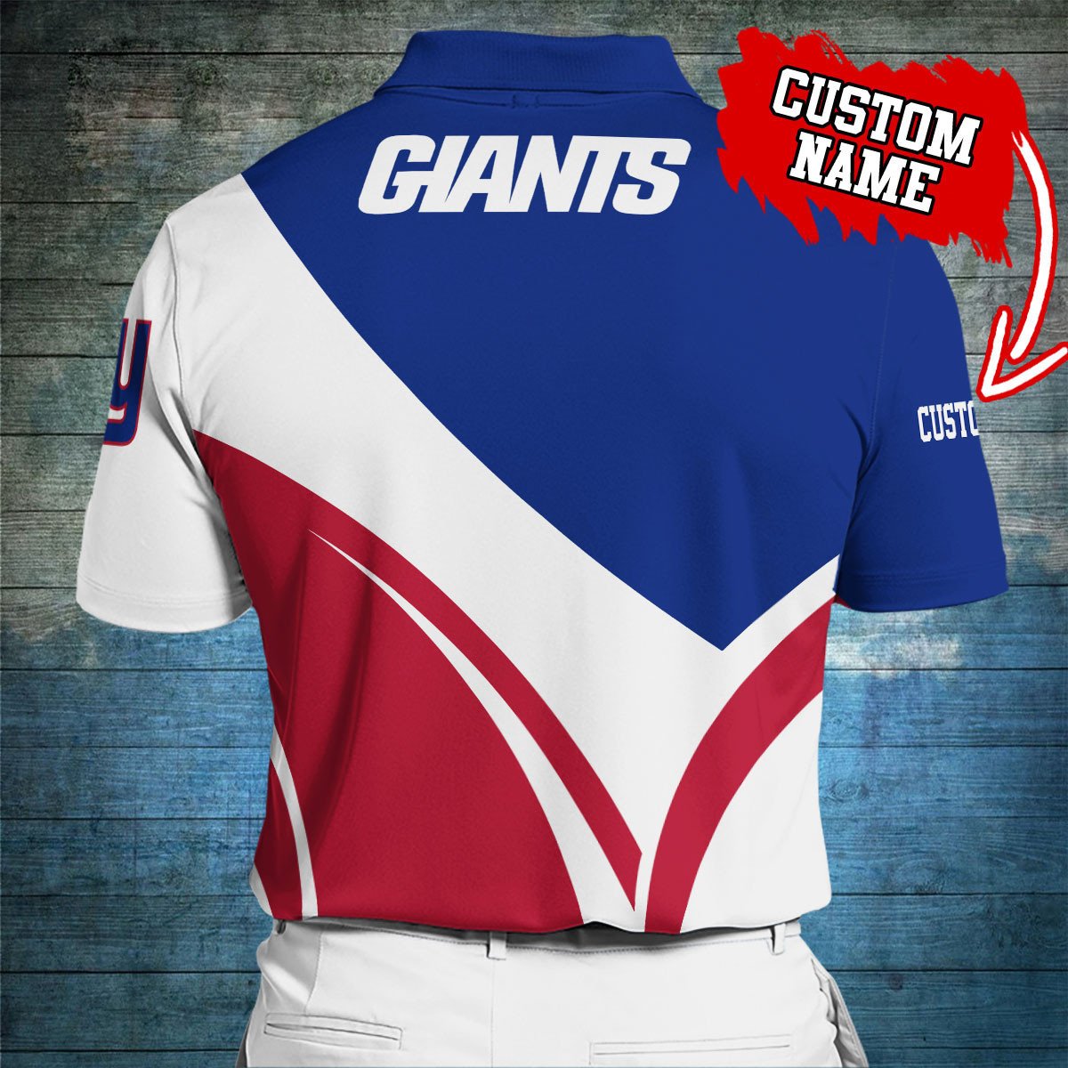 New York Giants Personalized Men Polo Shirt AZBTPLS000201