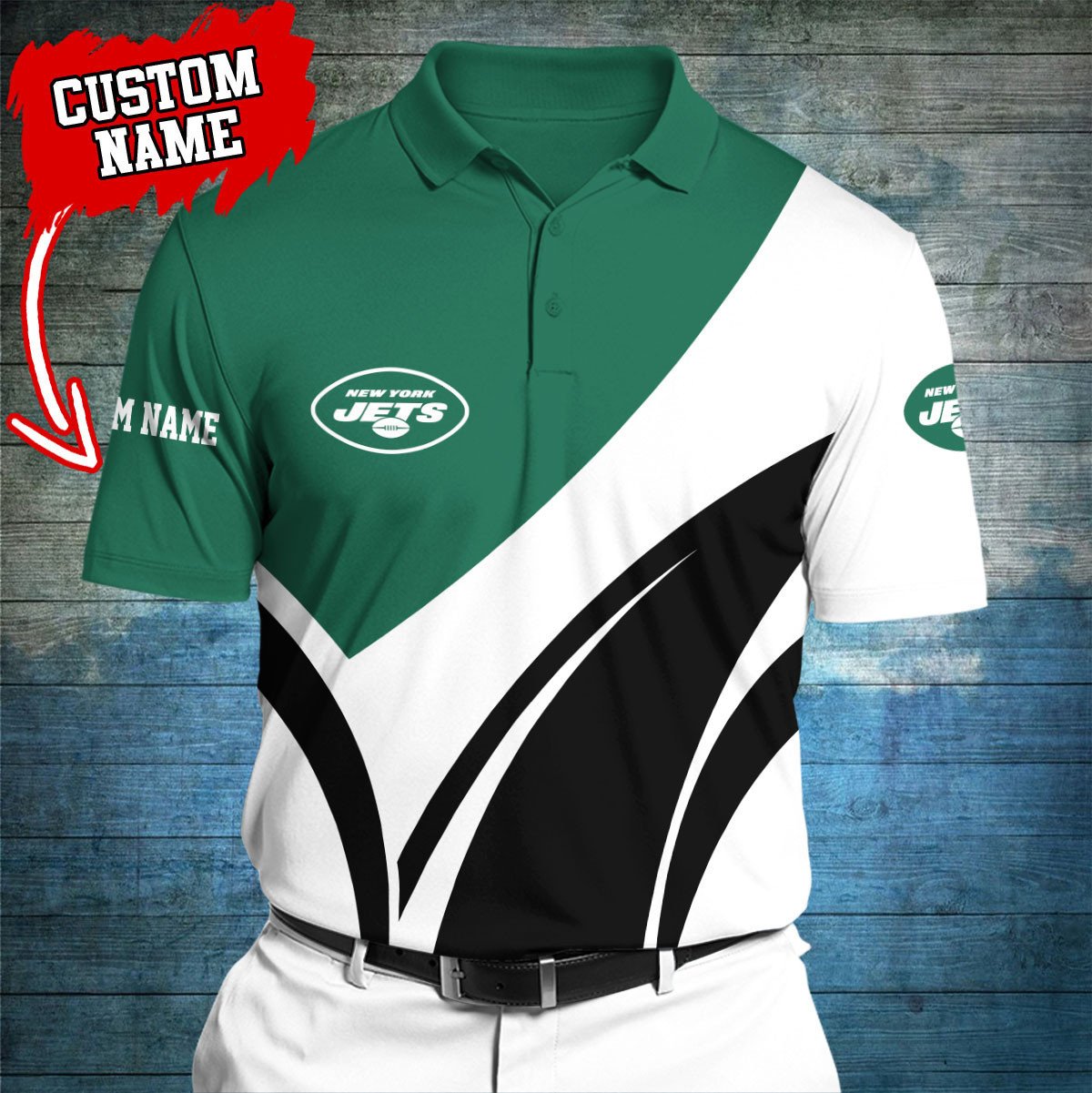 New York Jets Personalized Men Polo Shirt AZBTPLS000205