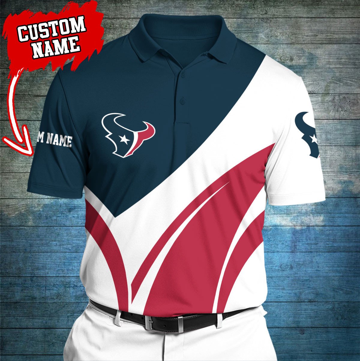 Houston Texans Personalized Men Polo Shirt AZBTPLS000208