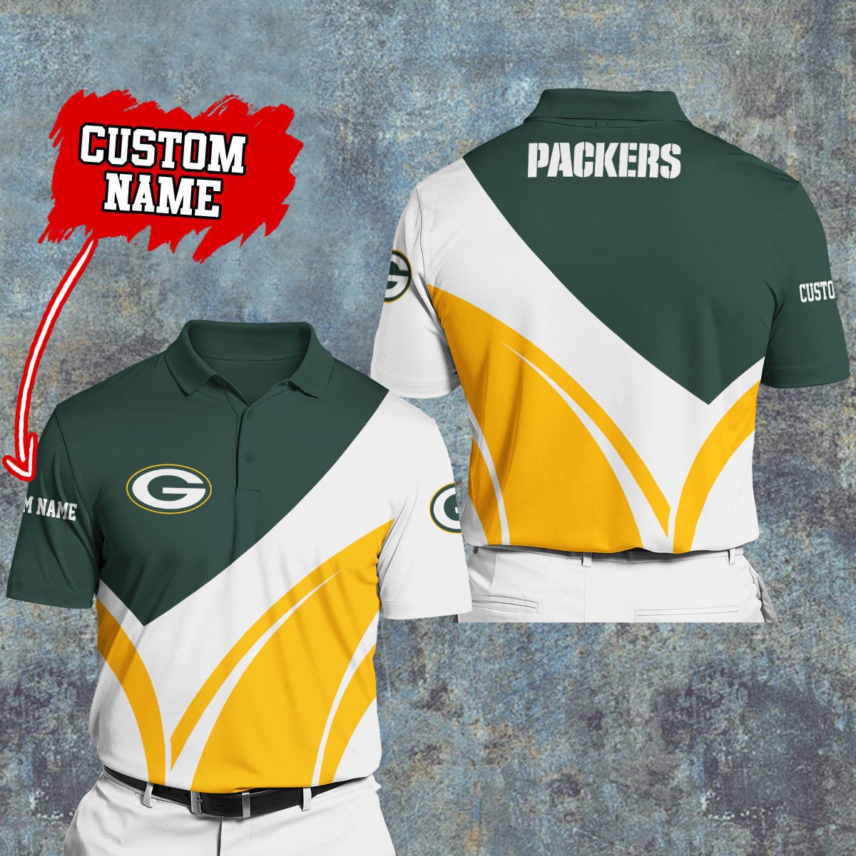 Green Bay Packers Personalized Men Polo Shirt AZBTPLS000204