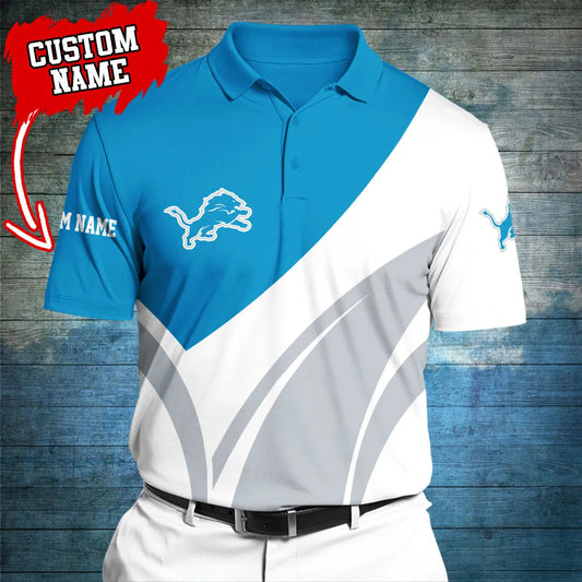 Detroit Lions Personalized Men Polo Shirt AZBTPLS000001