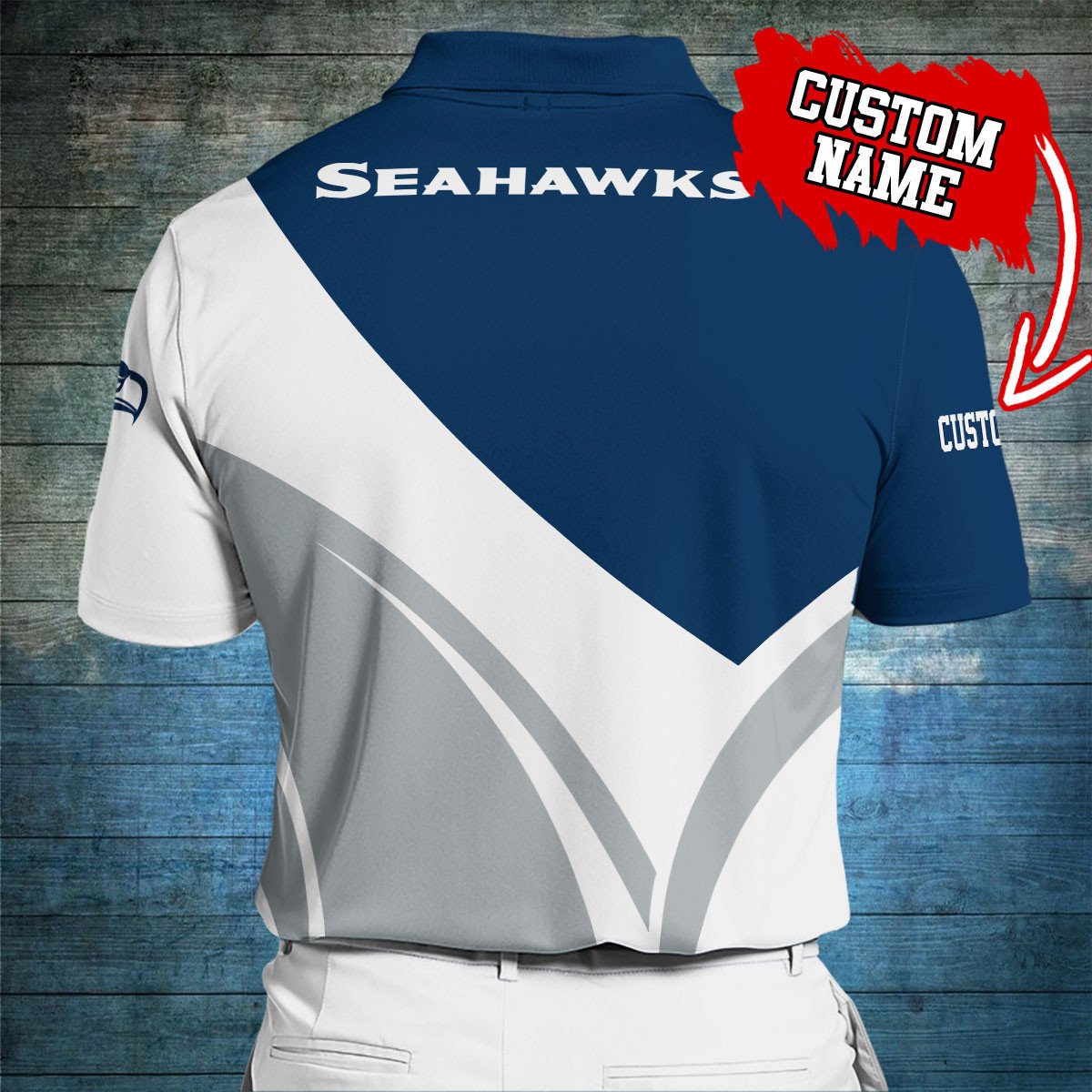Seattle Seahawks Personalized Men Polo Shirt AZBTPLS000210