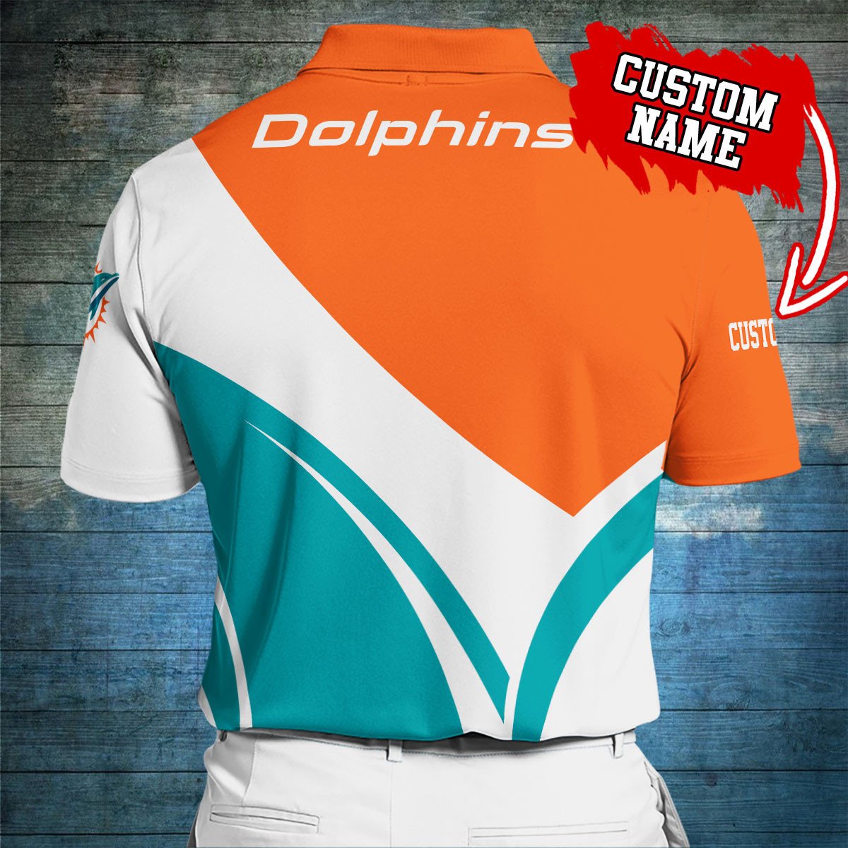 Miami Dolphins Personalized Men Polo Shirt AZBTPLS000209
