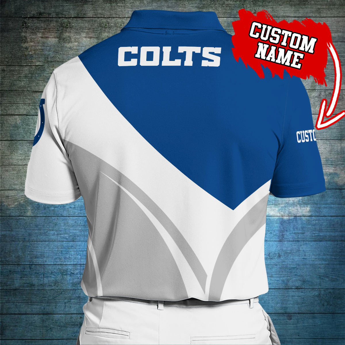 Indianapolis Colts Personalized Men Polo Shirt AZBTPLS000007