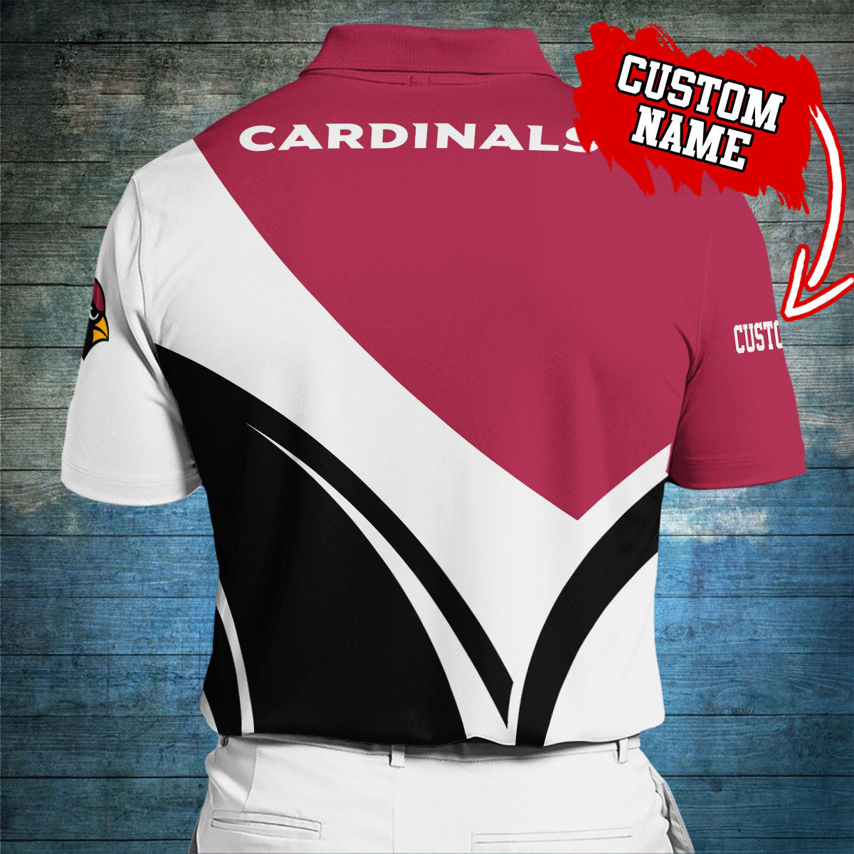 Arizona Cardinals Personalized Men Polo Shirt AZBTPLS000003