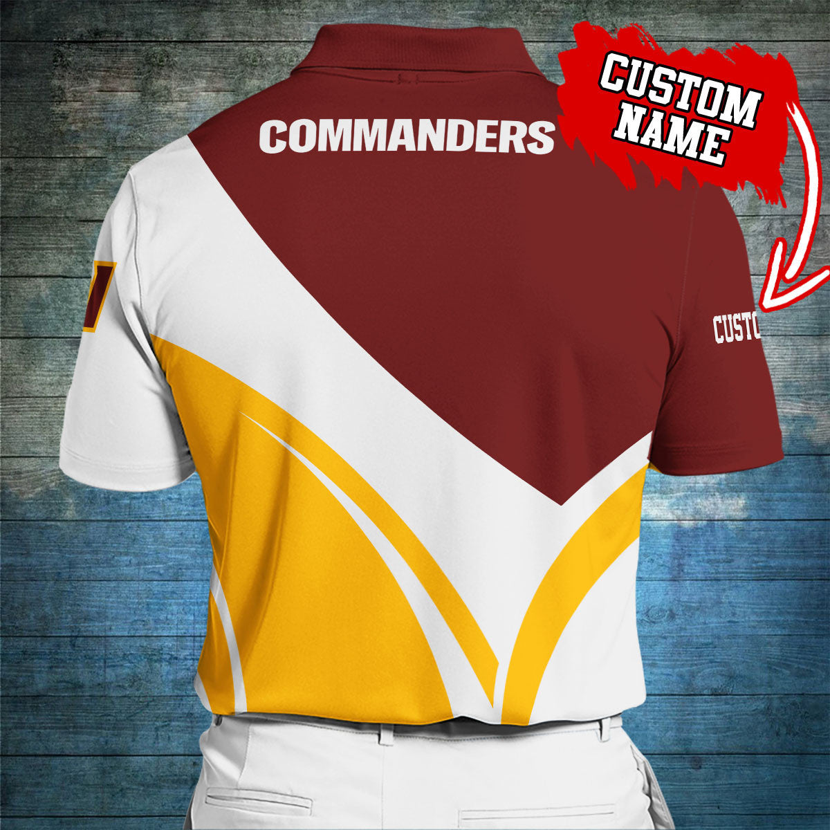 Washington Commanders Personalized Men Polo Shirt AZBTPLS000005