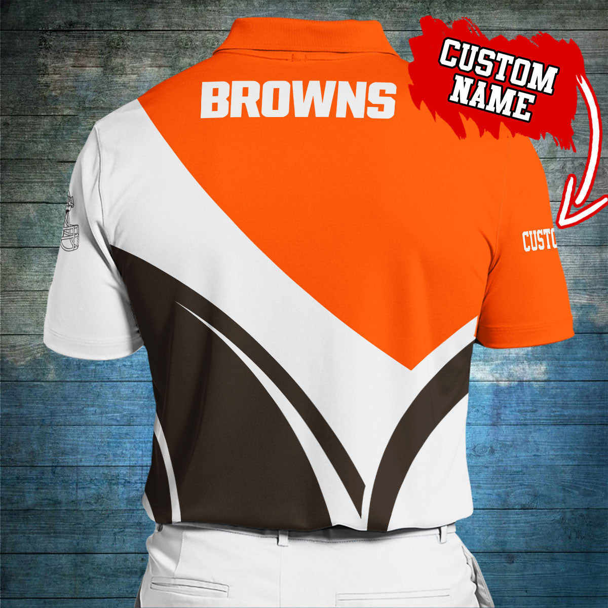 Cleveland Browns Personalized Men Polo Shirt AZBTPLS000010