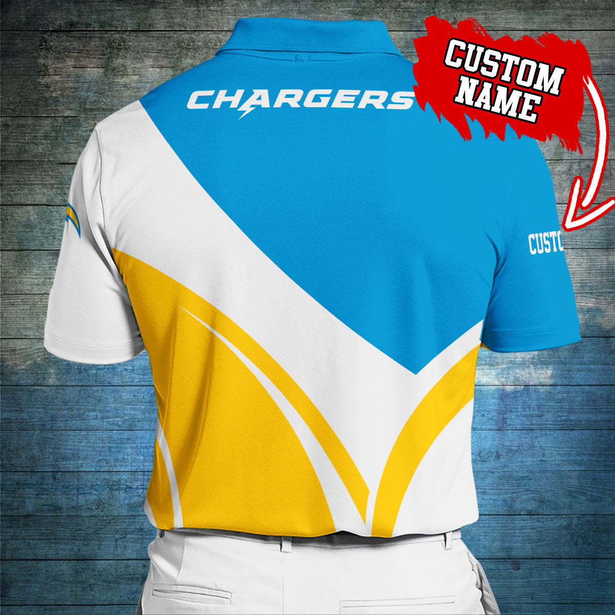 Los Angeles Chargers Personalized Men Polo Shirt AZBTPLS000009