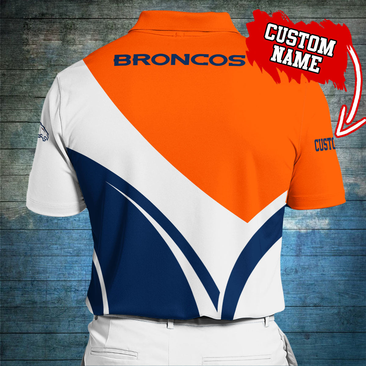 Denver Broncos Personalized Men Polo Shirt AZBTPLS000012