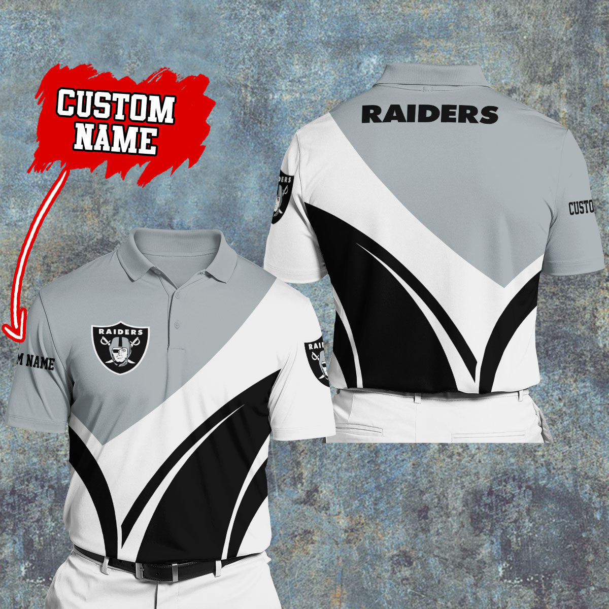 Las Vegas Raiders Personalized Men Polo Shirt AZBTPLS000011