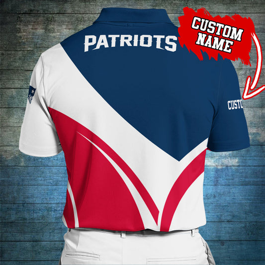New England Patriots Personalized Men Polo Shirt AZBTPLS000014