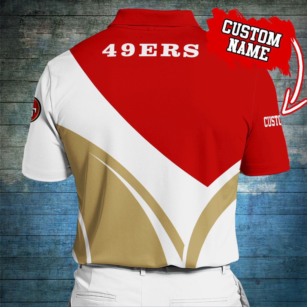 San Francisco 49ers Personalized Men Polo Shirt AZBTPLS000017