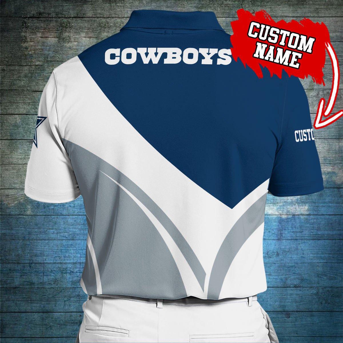 Dallas Cowboys Personalized Men Polo Shirt AZBTPLS000021