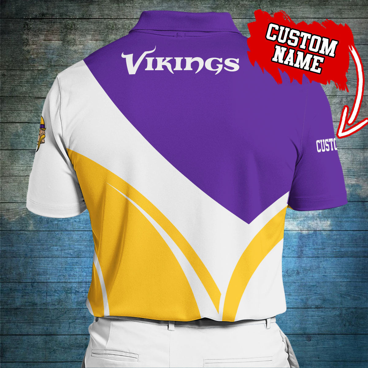 Minnesota Vikings Personalized Men Polo Shirt AZBTPLS000019