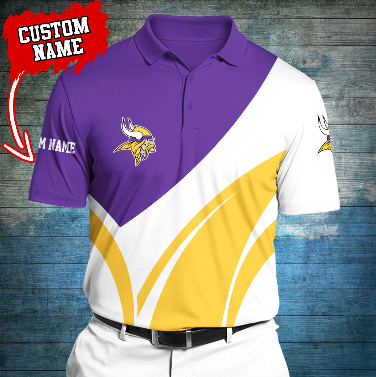Minnesota Vikings Personalized Men Polo Shirt AZBTPLS000019