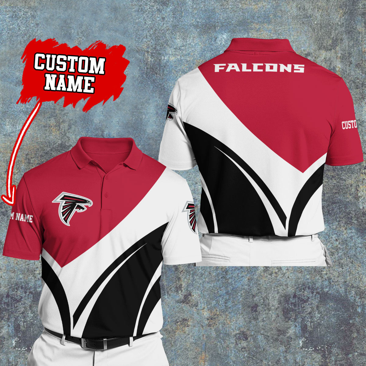 Atlanta Falcons Personalized Men Polo Shirt AZBTPLS000018