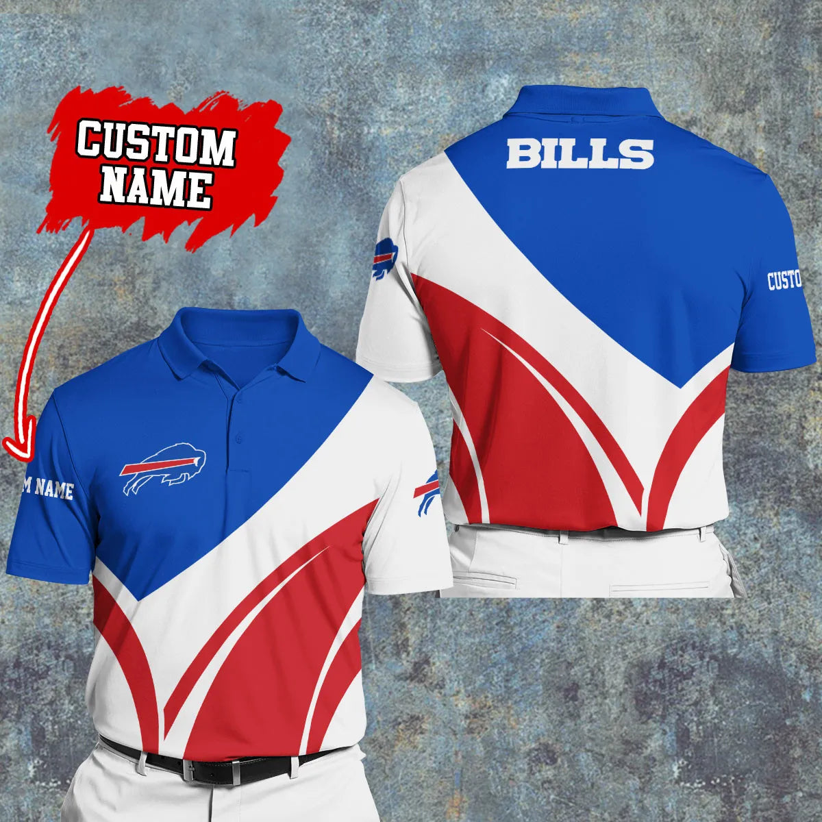 Buffalo Bills Personalized Men Polo Shirt AZBTPLS000022