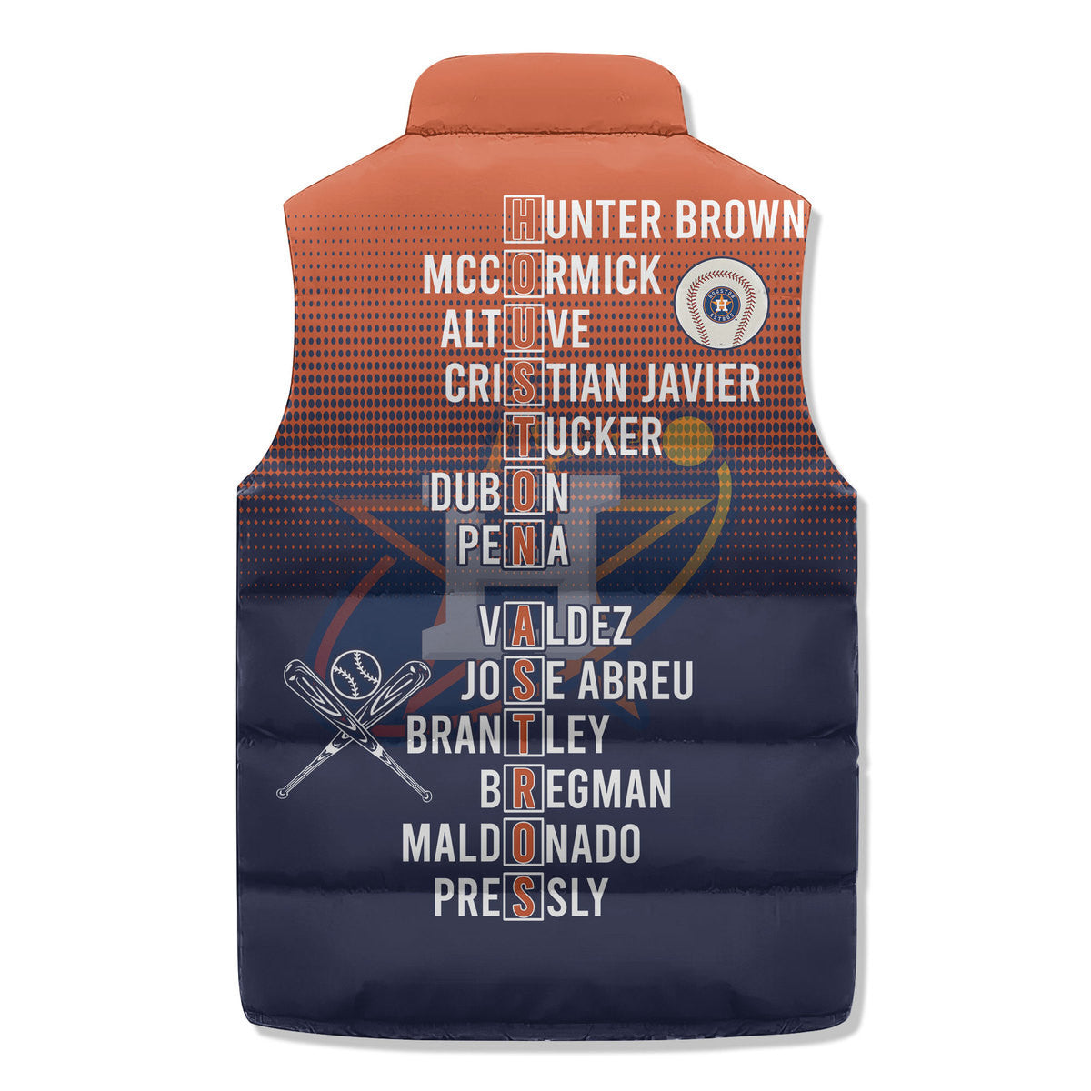 Houston Astros Premium Sleeveless Puffer Jacket New Collection AZBTSPFJ000065