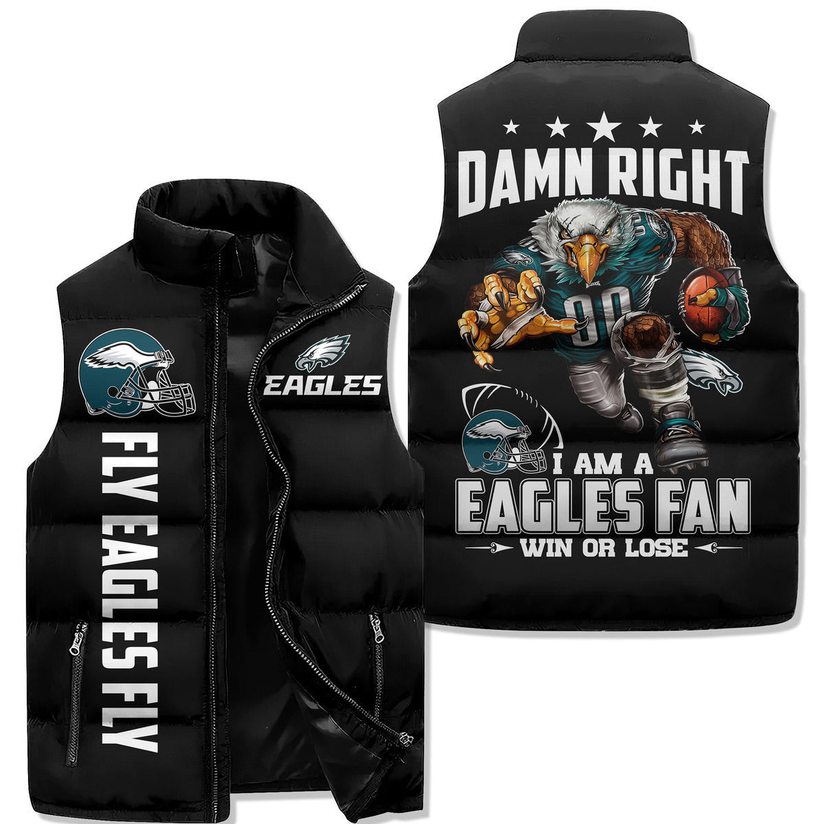 Philadelphia Eagles Premium Sleeveless Puffer Jacket New Collection AZBTSPFJ000002