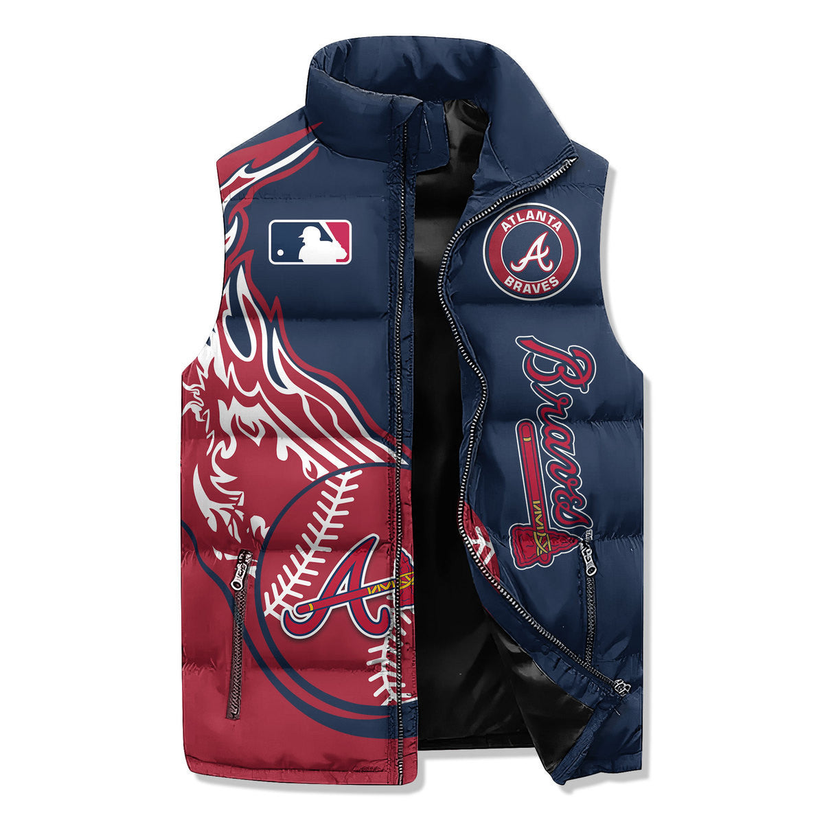 Atlanta Braves Premium Sleeveless Puffer Jacket New Collection AZBTSPFJ000067