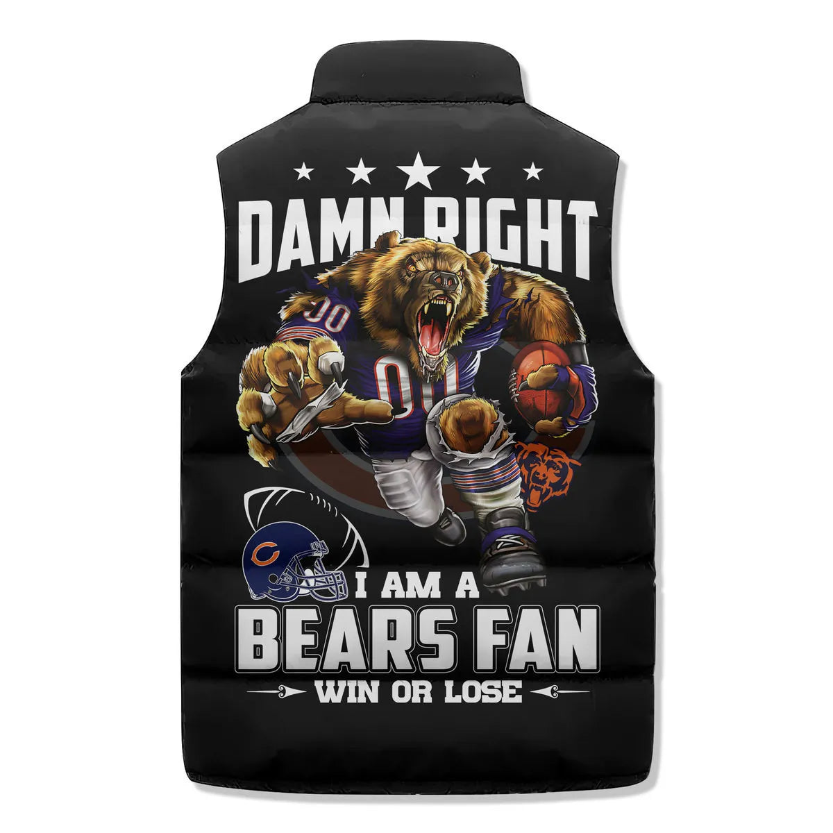Chicago Bears Premium Sleeveless Puffer Jacket New Collection AZBTSPFJ000012