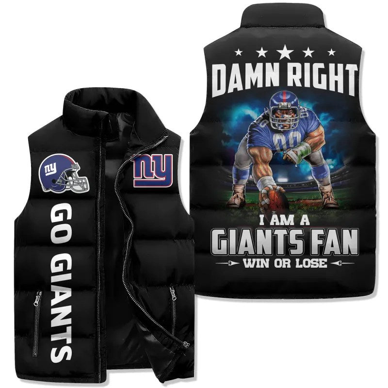 New York Giants Premium Sleeveless Puffer Jacket New Collection AZBTSPFJ000015