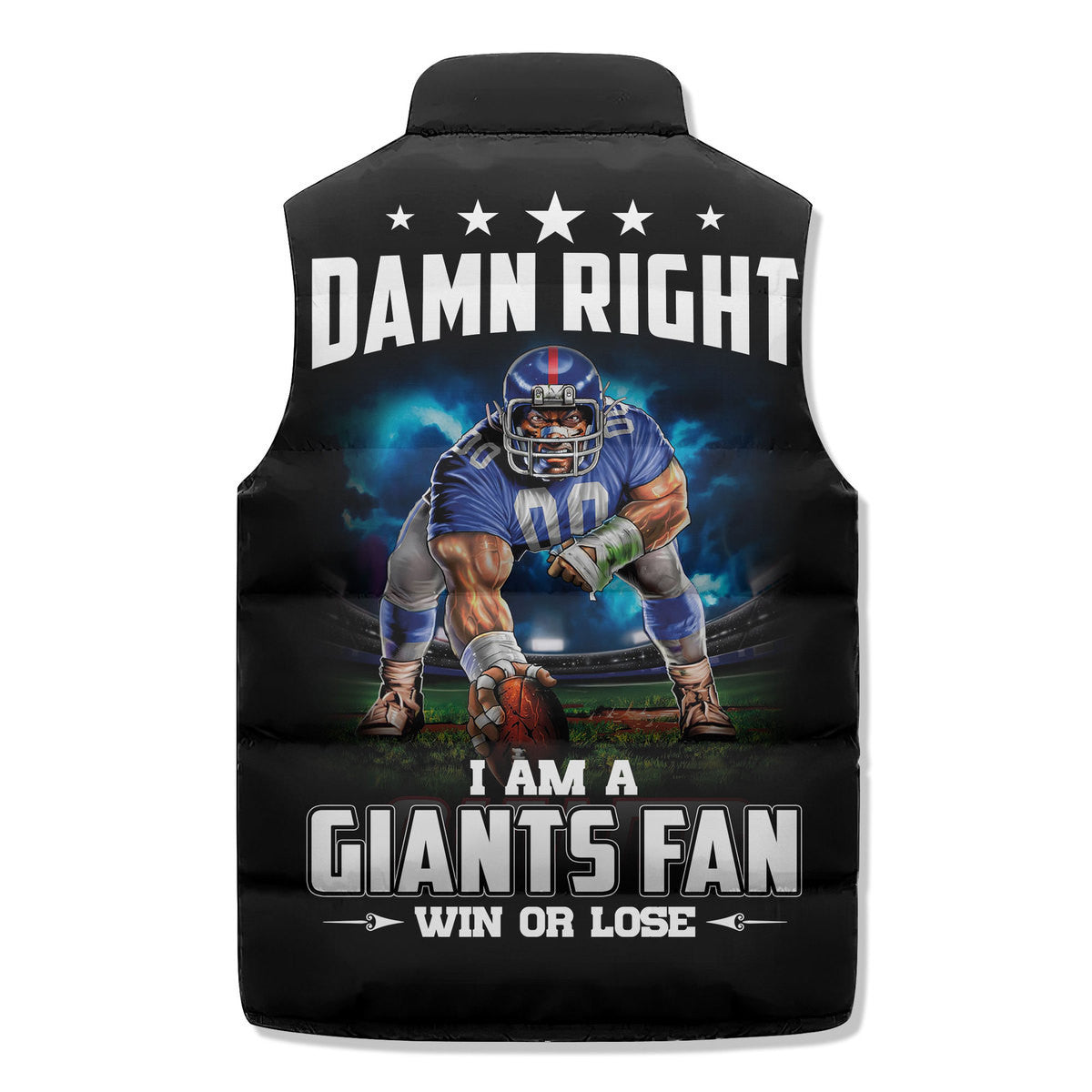 New York Giants Premium Sleeveless Puffer Jacket New Collection AZBTSPFJ000015