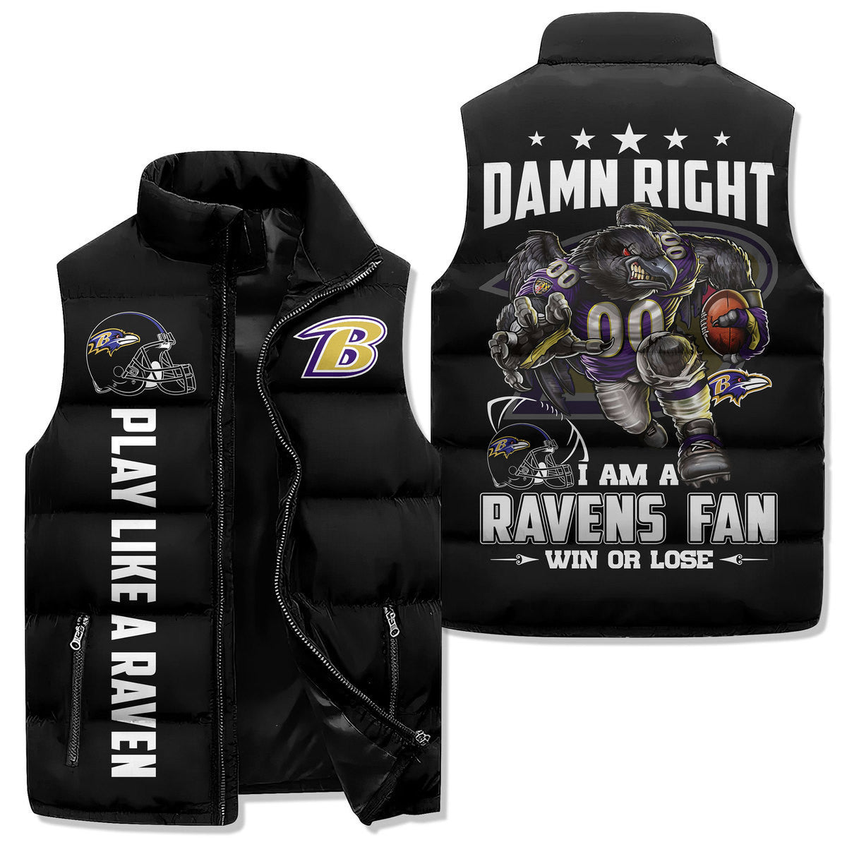 Baltimore Ravens Premium Sleeveless Puffer Jacket New Collection AZBTSPFJ000014