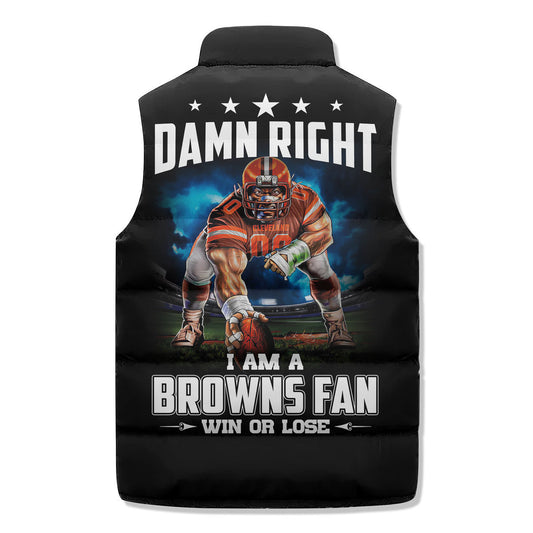 Cleveland Browns  Premium Sleeveless Puffer Jacket New Collection AZBTSPFJ000016