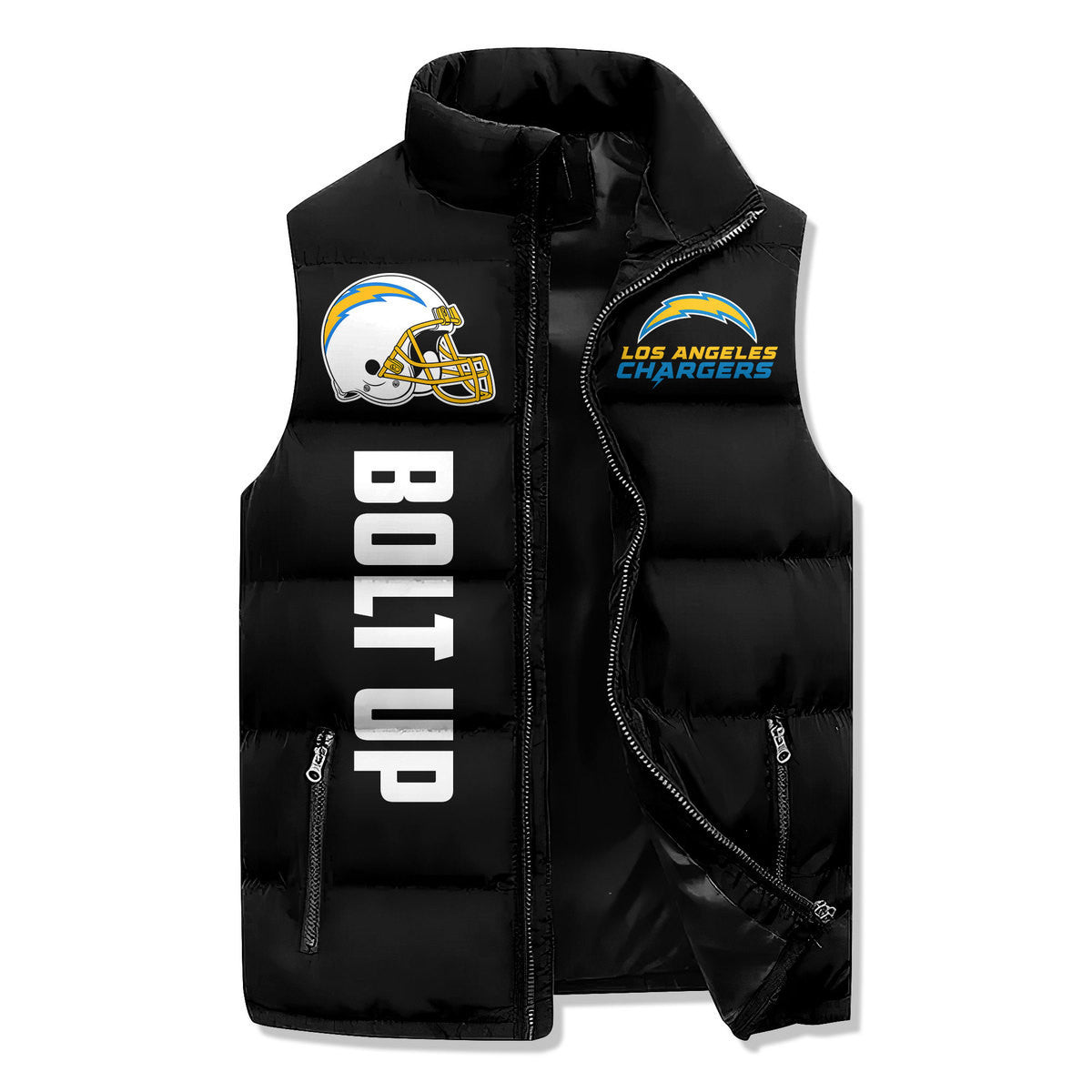 Los Angeles Chargers Premium Sleeveless Puffer Jacket New Collection AZBTSPFJ000017