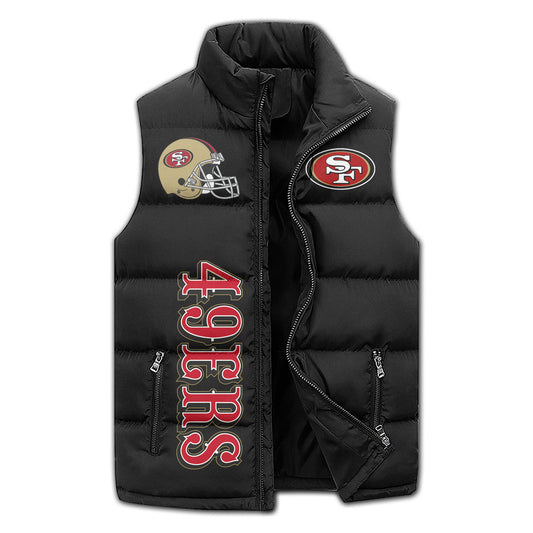 San Francisco 49ers Premium Sleeveless Puffer Jacket New Collection AZBTSPFJ000018