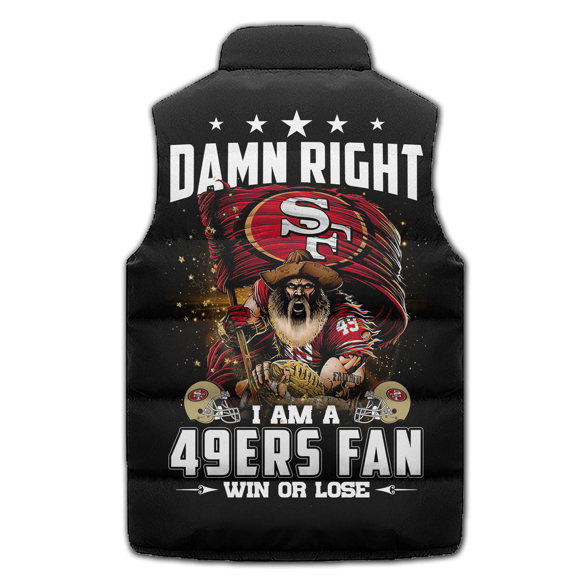 San Francisco 49ers Premium Sleeveless Puffer Jacket New Collection AZBTSPFJ000018
