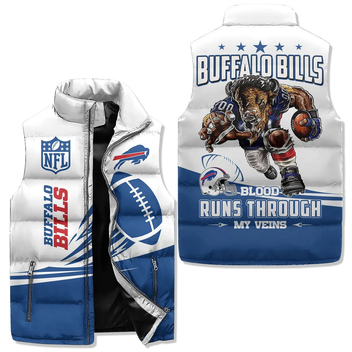 Buffalo Bills Premium Sleeveless Puffer Jacket New Collection AZBTSPFJ000044