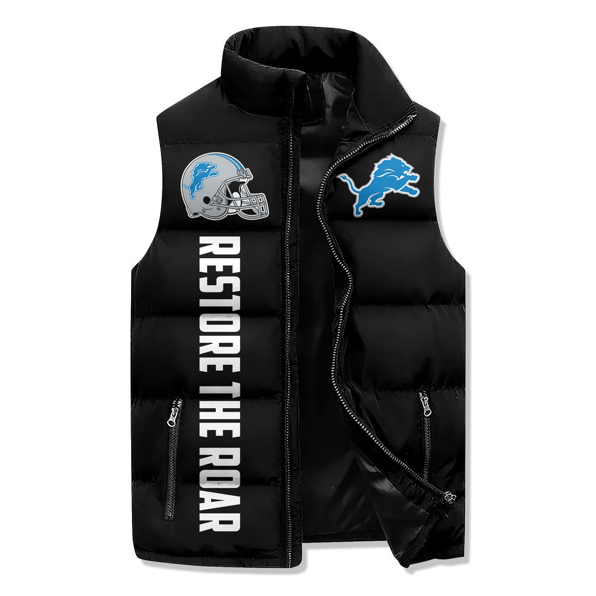 Detroit Lions Premium Sleeveless Puffer Jacket New Collection AZBTSPFJ000021