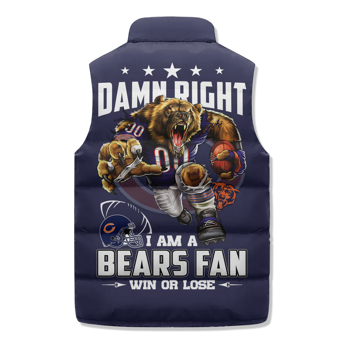 Chicago Bears  Premium Sleeveless Puffer Jacket New Collection AZBTSPFJ000022