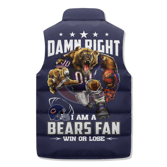 Chicago Bears  Premium Sleeveless Puffer Jacket New Collection AZBTSPFJ000022