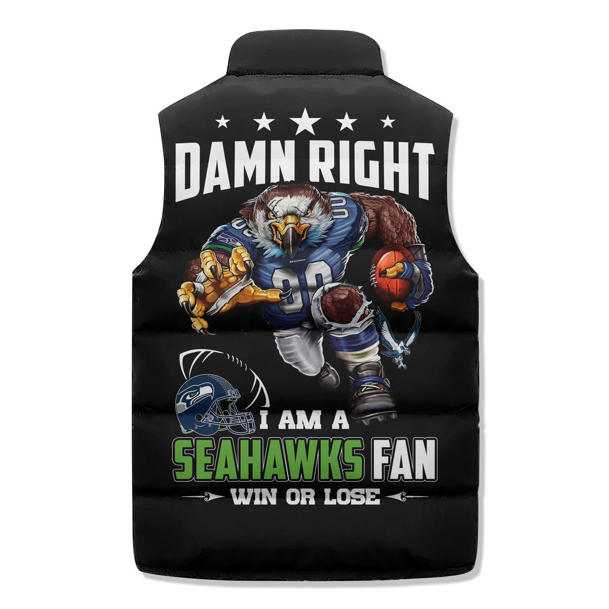 Seattle Seahawks Premium Sleeveless Puffer Jacket New Collection AZBTSPFJ000024