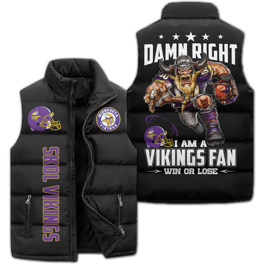 Minnesota Vikings  Premium Sleeveless Puffer Jacket New Collection AZBTSPFJ000028