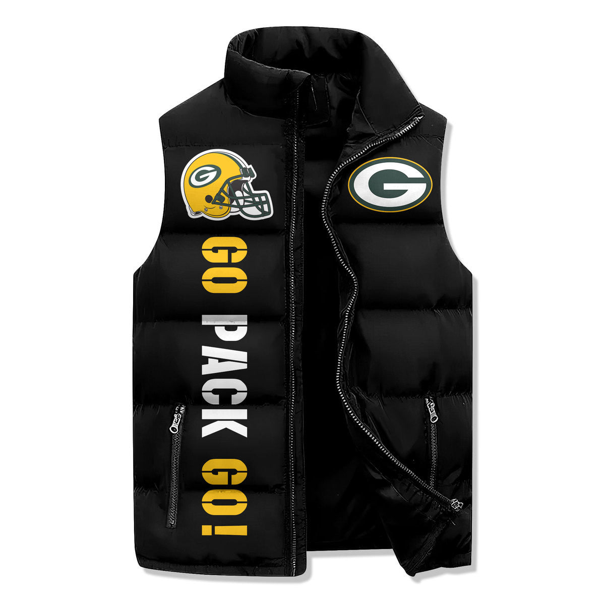 Green Bay Packers Premium Sleeveless Puffer Jacket New Collection AZBTSPFJ000031