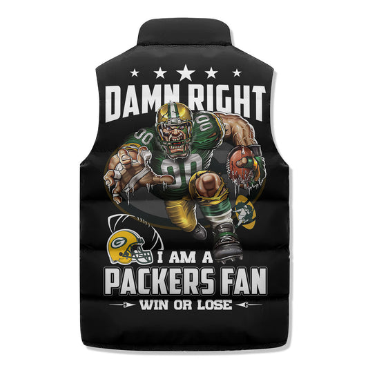 Green Bay Packers Premium Sleeveless Puffer Jacket New Collection AZBTSPFJ000031