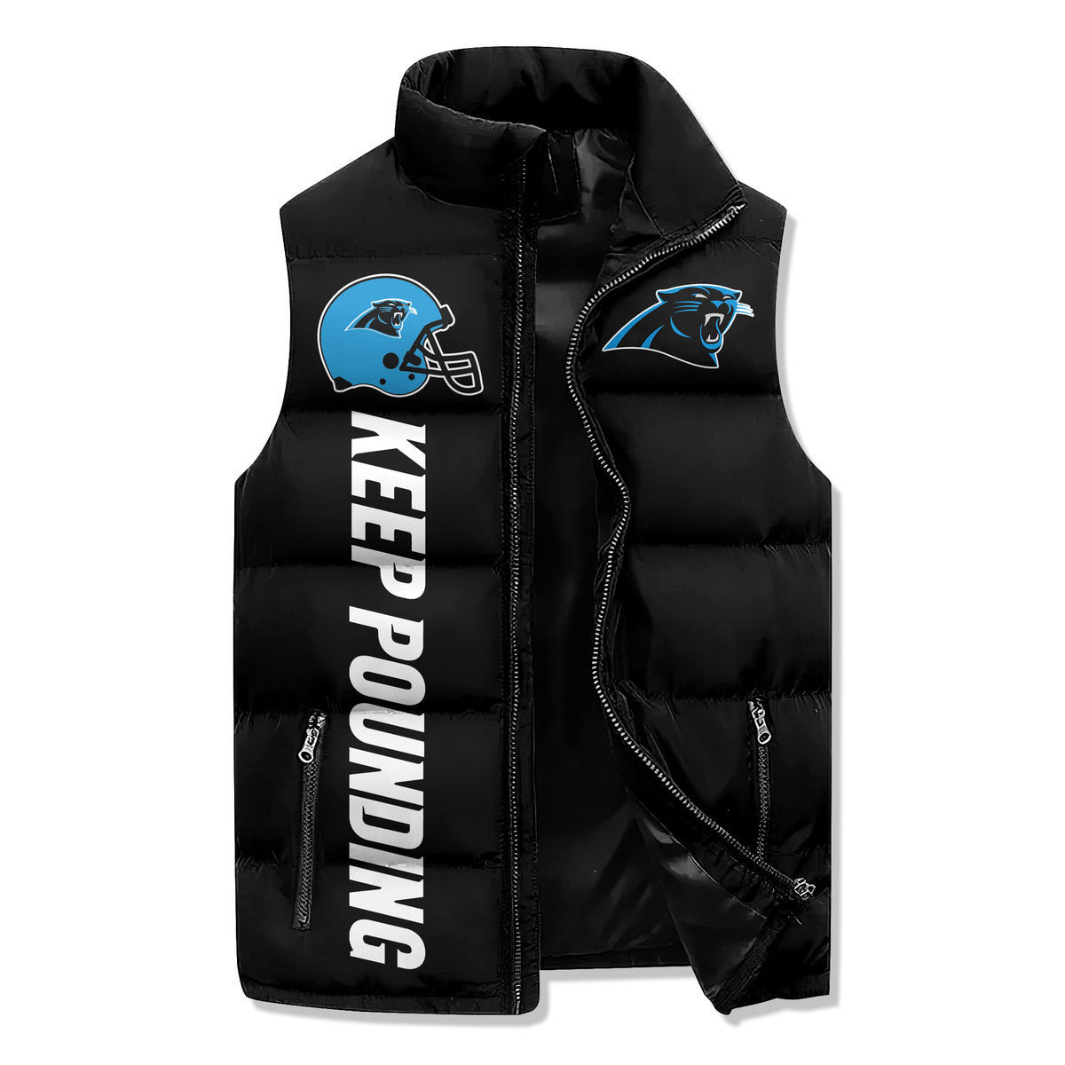 Carolina Panthers Premium Sleeveless Puffer Jacket New Collection AZBTSPFJ000004