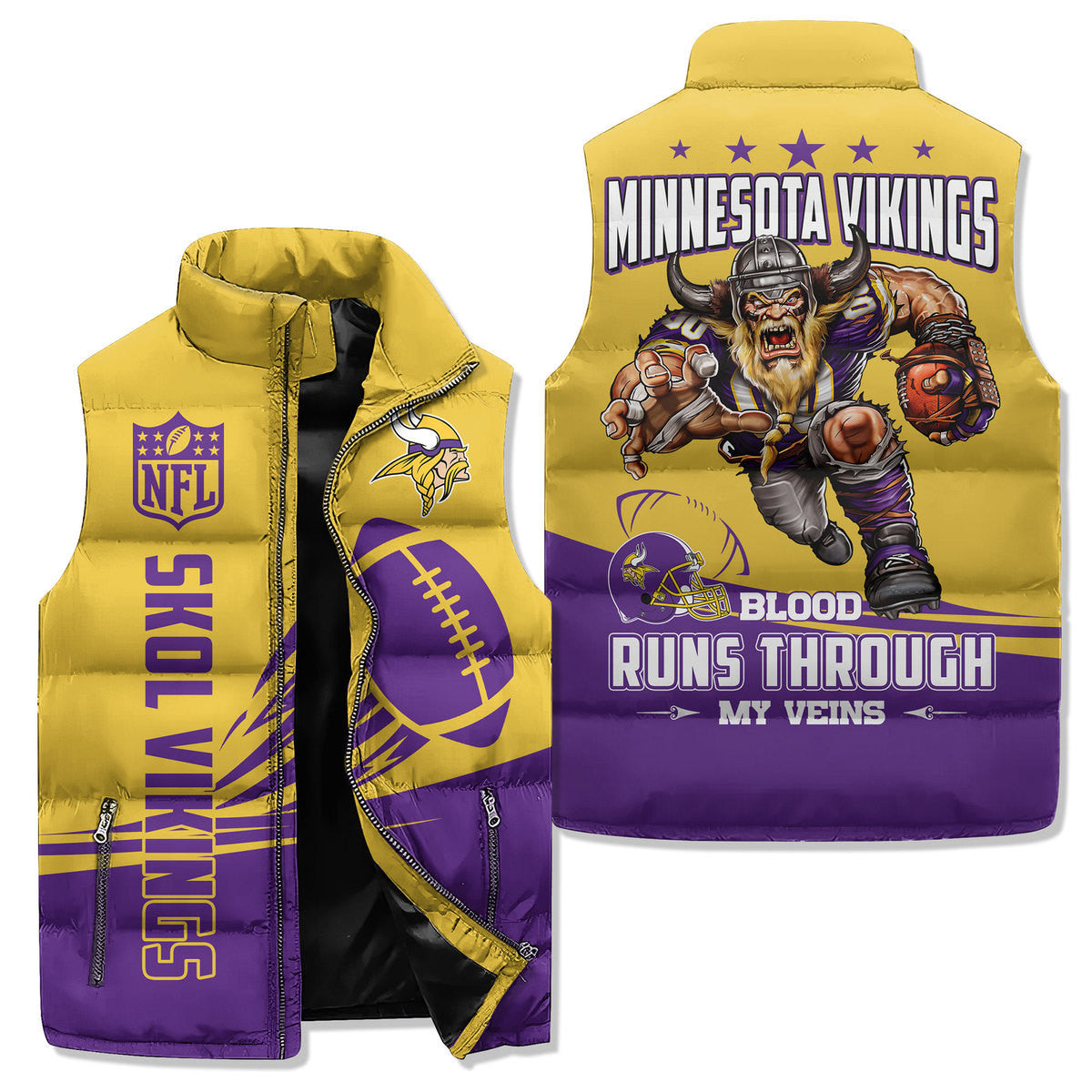 Minnesota Vikings Premium Sleeveless Puffer Jacket New Collection AZBTSPFJ000007