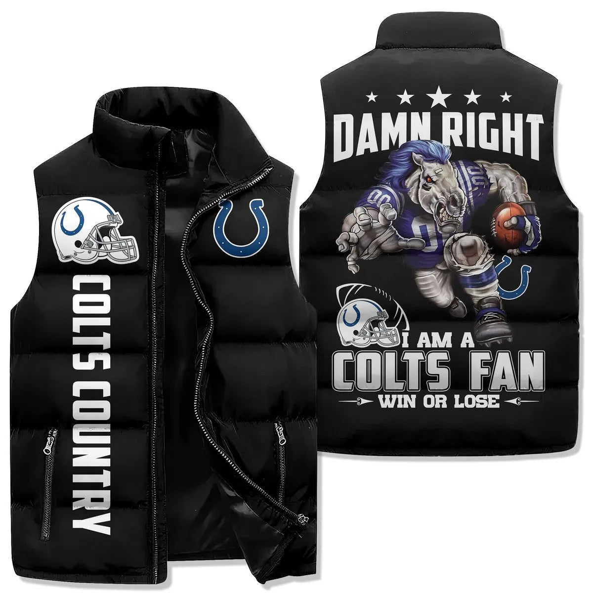 Indianapolis Colts Premium Sleeveless Puffer Jacket New Collection AZBTSPFJ000009